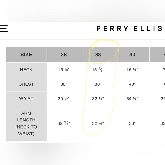 Perry Ellis Black Slim Fit Suite size 38R / pants 33x32 - Picture 6 of 6